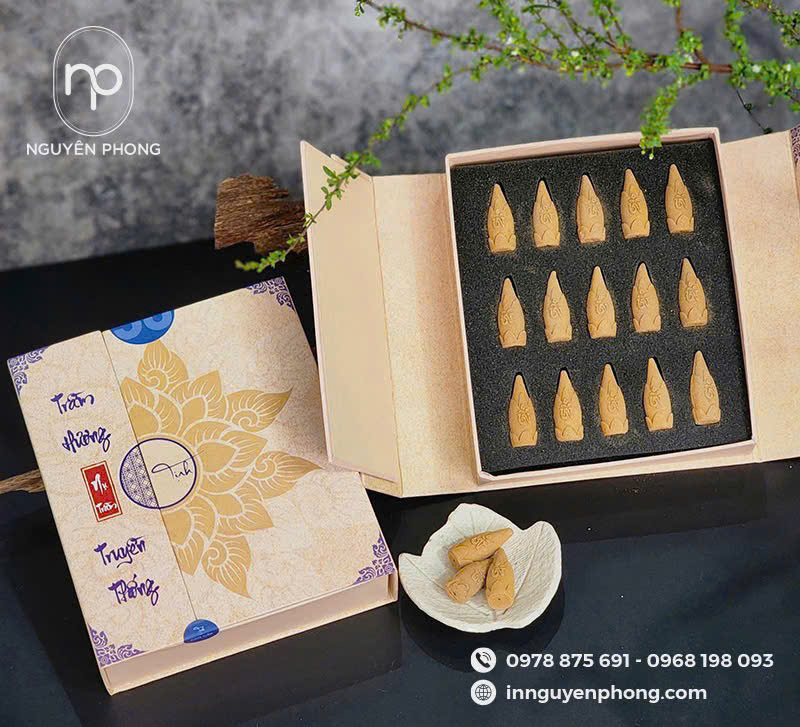 Hộp cứng đựng nhang cao cấp, sang trọng